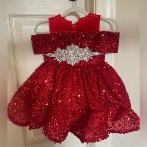 Toddler Girl Size 2 Red sequins dress